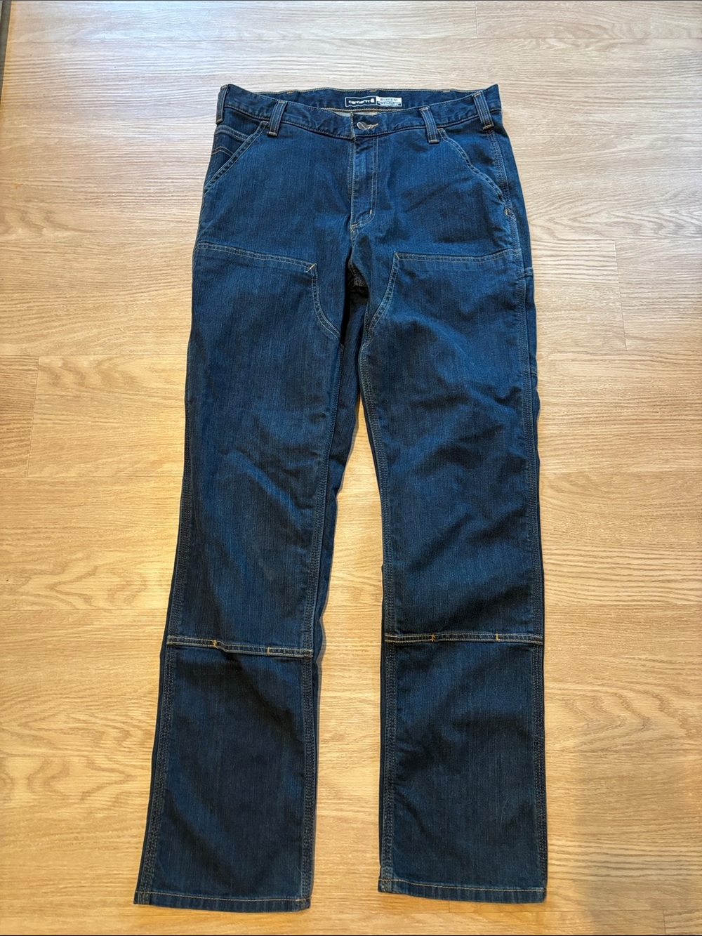 Carhartt Men’s 34x34 (fits 34x32) Double Front Rugged Flex Jeans Relaxed Work